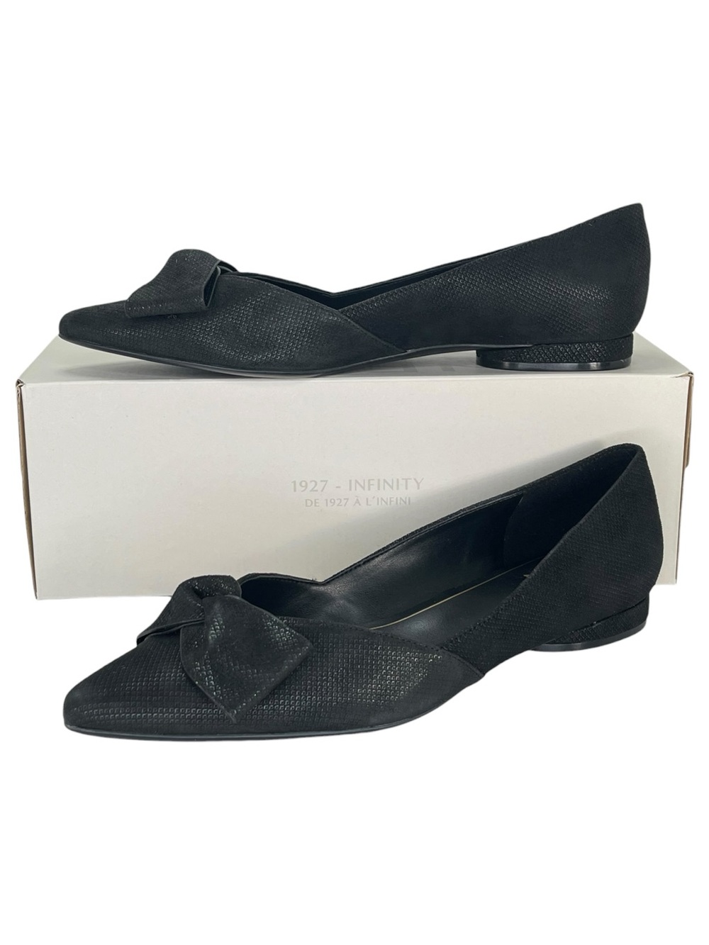 Naturalizer Havana Bow Black Leather Womens Flats Size 8M